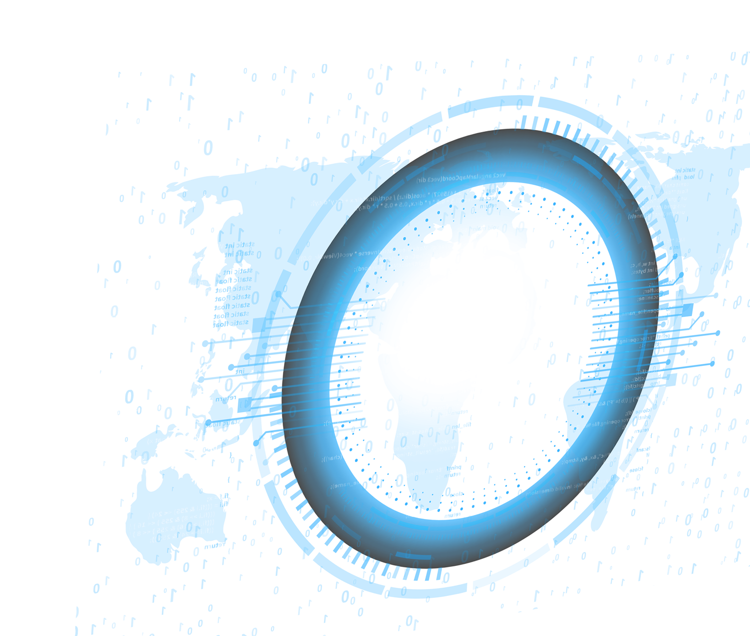 Blue tech circle